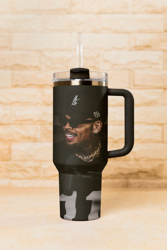 (BLACK) CHRIS BROWN TUMBLER CUP